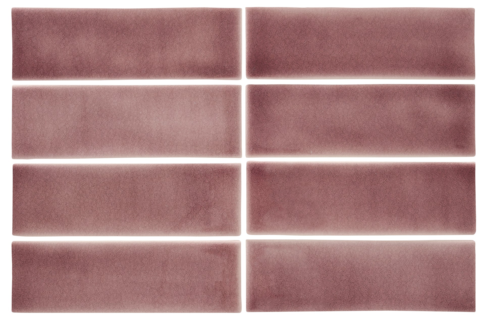 2.6x8 Crackled Berry white body ceramic wall tile - Industry Tile